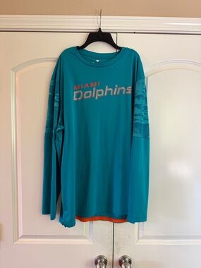 Fanatics Teal Miami Dolphins Athletic Long Sleeve